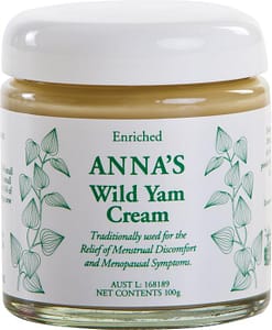 Anna's Wild Yam Cream (Her) Menstrual & Menopausal Symptoms (100g)