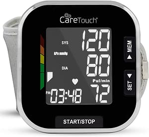 Care Touch Platinum Black Wrist Blood Pressure Monitor